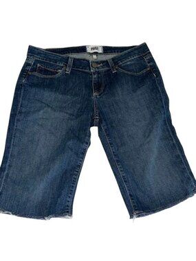 Paige Womens Denim Bermuda Shorts Size 26 Dark Wash Cotton Blend